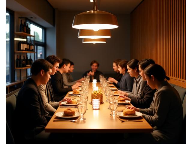 プライベートイベントでの食事風景